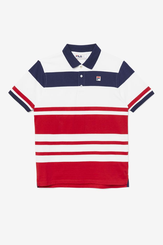 Fila Polo Panske Jacinth Biele/Červené - ENGMO3817